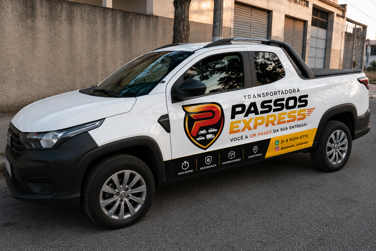 Entrega com carro para volumes maiores