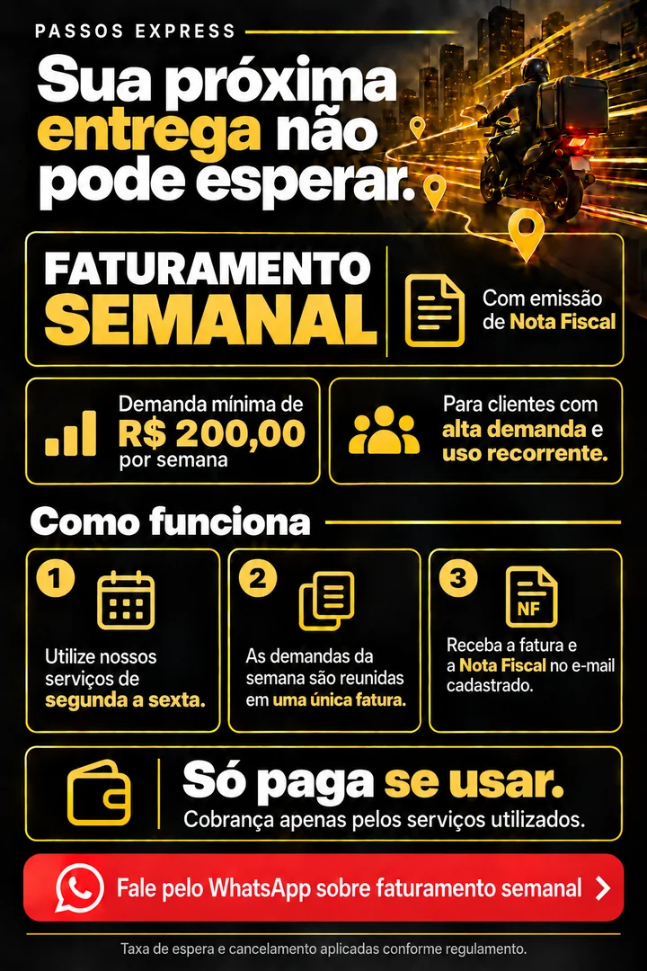 Faturamento Semanal da Passos Express