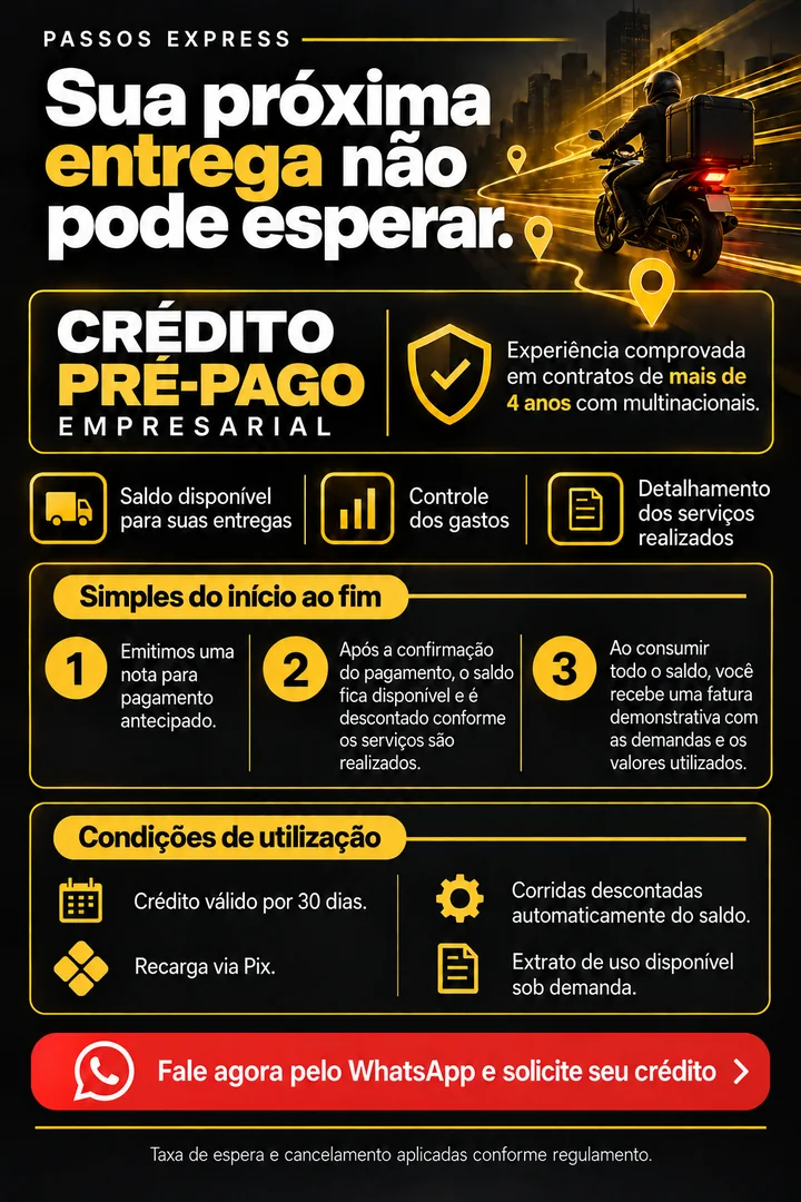 Crédito Pré-Pago Empresarial da Passos Express